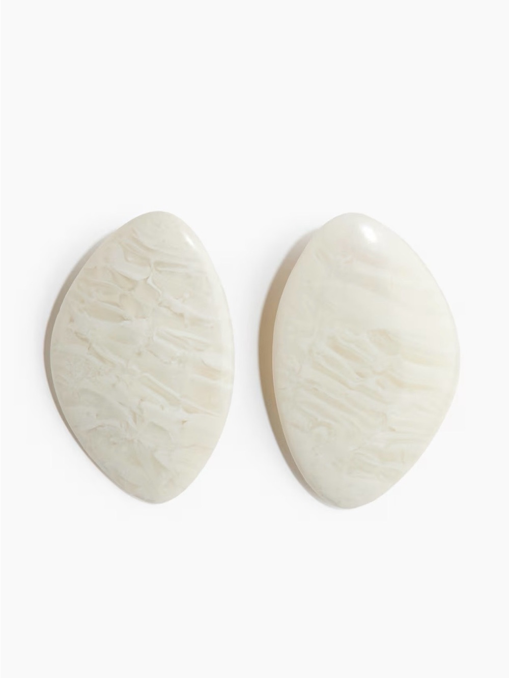 white disc statement earrings